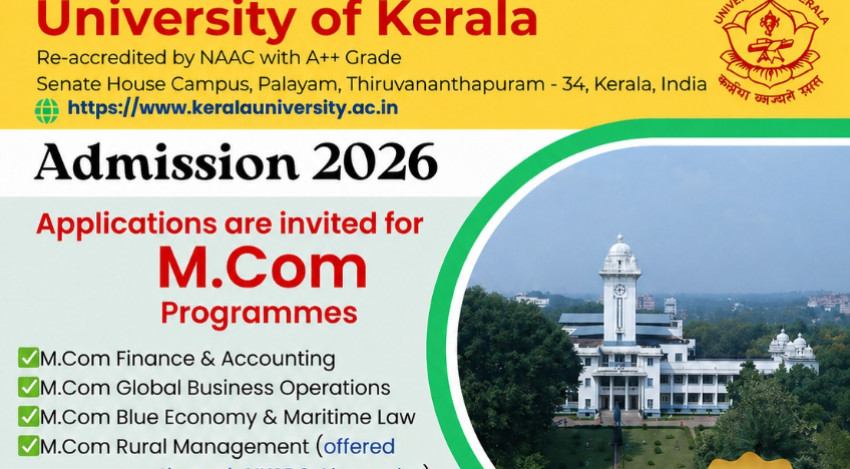 🎓 Admissions Open – M.Com Programmes 2026