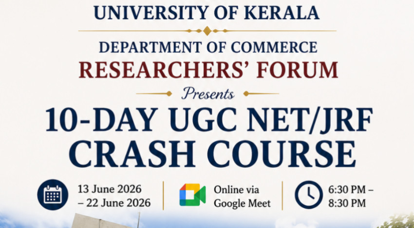 10-Day UGC NET/JRF Crash Course in Commerce – Registration Open